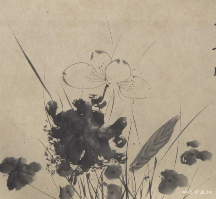 明 徐渭《墨花九段圖》卷