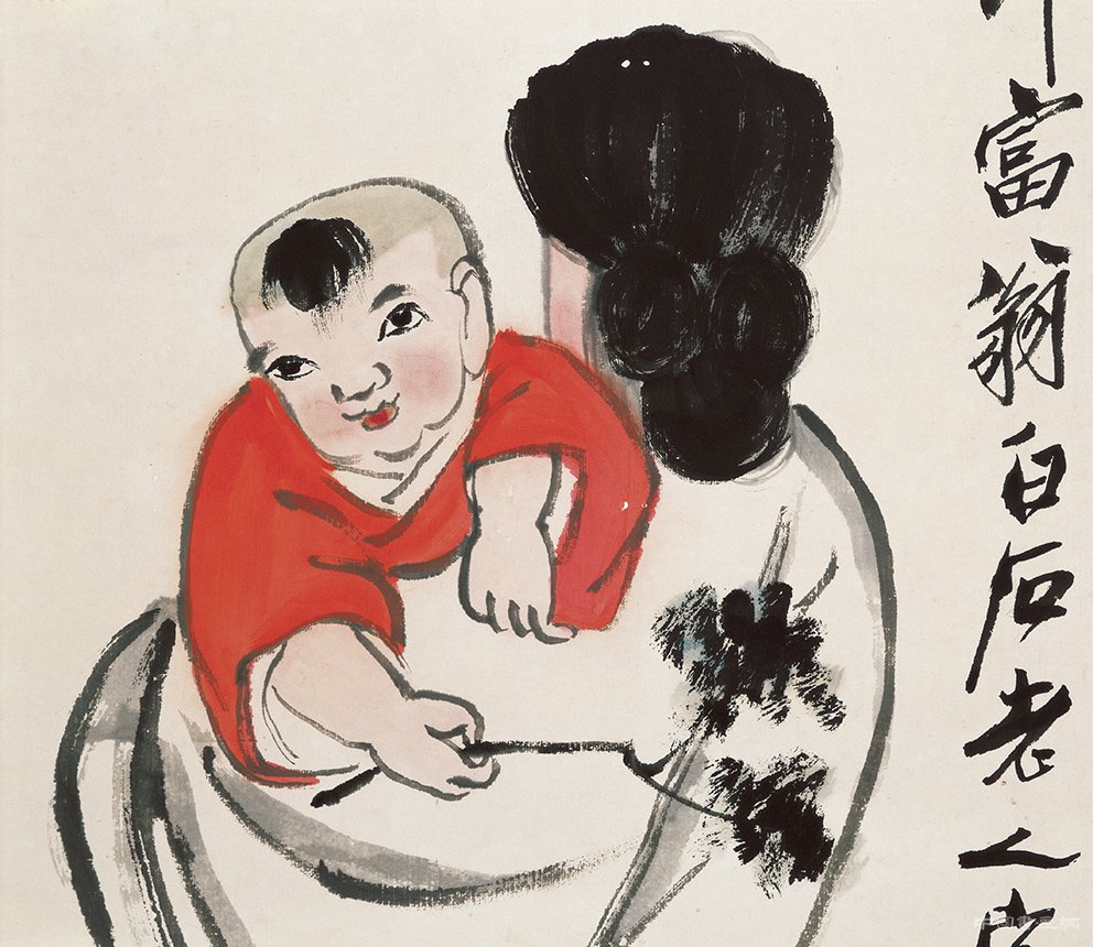 棘心夭夭 母氏劬勞：齊白石《柏壽》