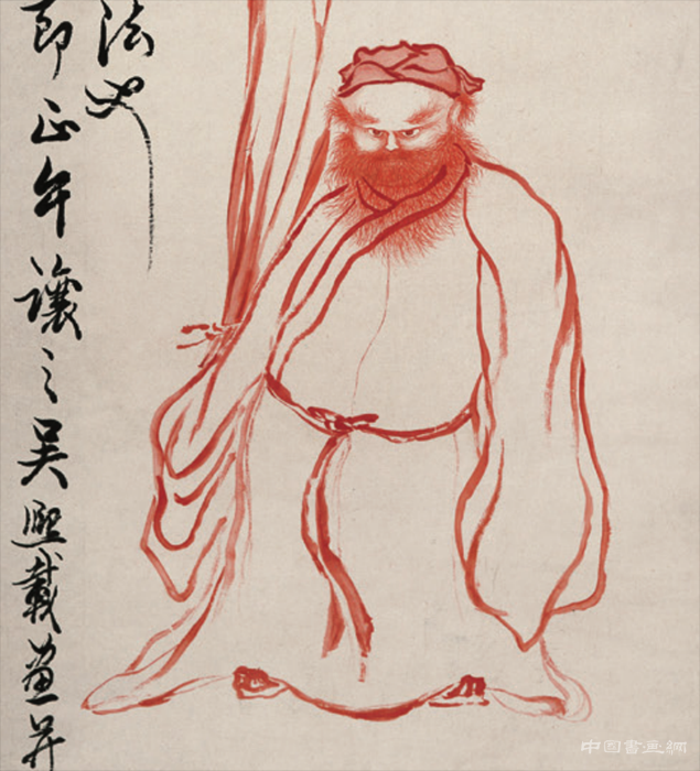 端午 用朱筆畫鐘馗于室 可辟邪