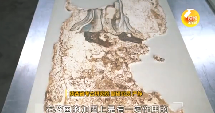 唐高祖李淵重孫墓道壁畫部分修復完