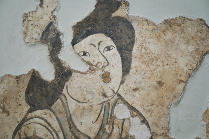 唐高祖李淵重孫墓道壁畫部分修復完