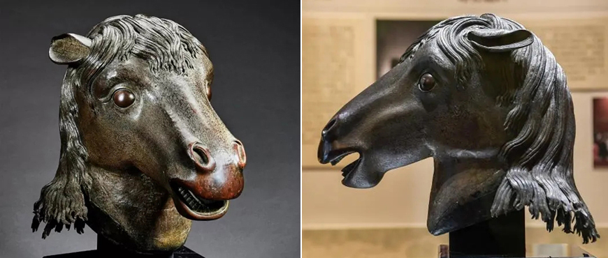 海外漂泊160年馬首銅像回歸圓明園于正覺寺展出