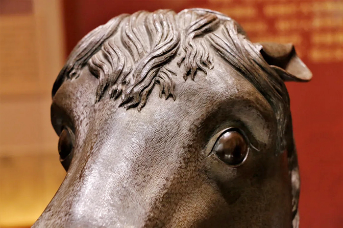 海外漂泊160年馬首銅像回歸圓明園于正覺寺展出