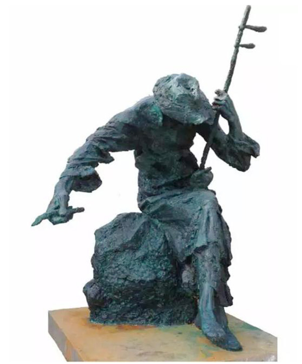 《阿炳坐像》（鑄銅）