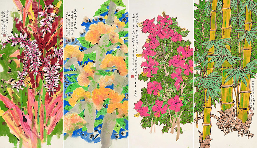 百花齊奏交響樂 爛漫芬芳?xì)廛幇海汗鶎Q的花鳥畫藝術(shù)