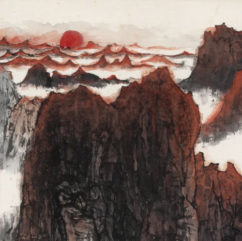 一輪紅日出東方：李可染《泰山日出》