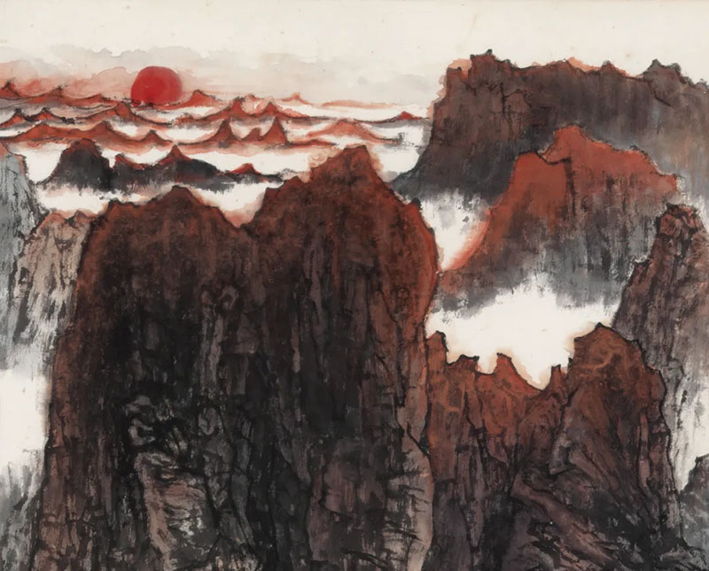 一輪紅日出東方:李可染《泰山日出》