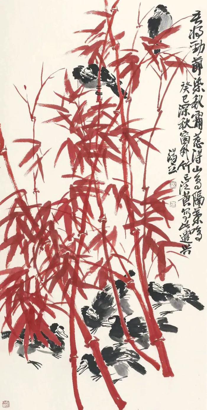 大寫(xiě)意花鳥(niǎo)畫(huà)的文脈傳承:湯文選湯立的東方意象