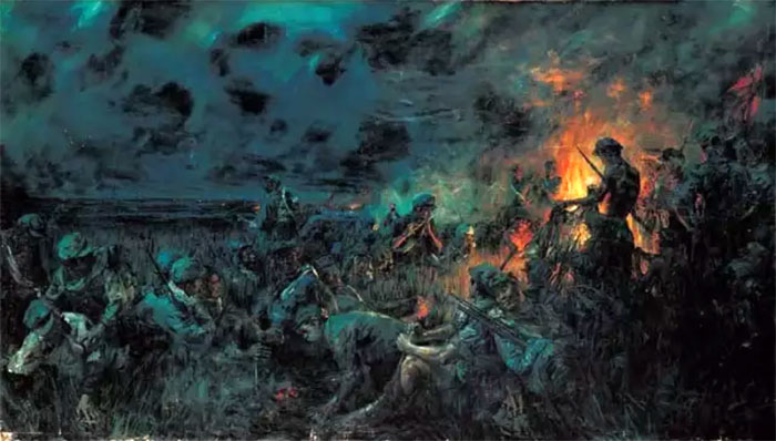  向中國(guó)軍人致敬！隨軍事題材美術(shù)作品走進(jìn)用生命和激情譜寫的壯麗篇章