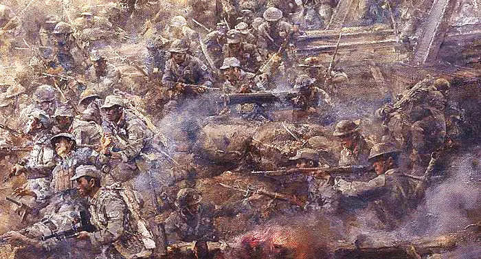  向中國(guó)軍人致敬！隨軍事題材美術(shù)作品走進(jìn)用生命和激情譜寫的壯麗篇章