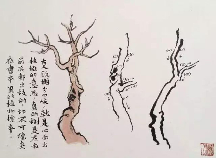 陸儼少課徒稿之樹法