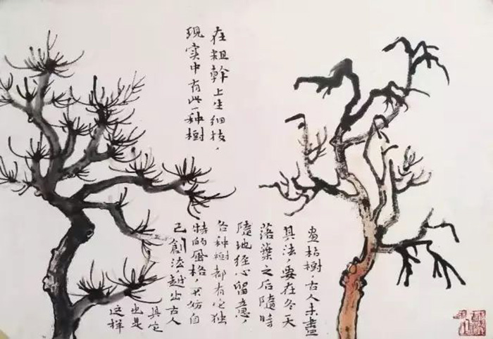 陸儼少課徒稿之樹法