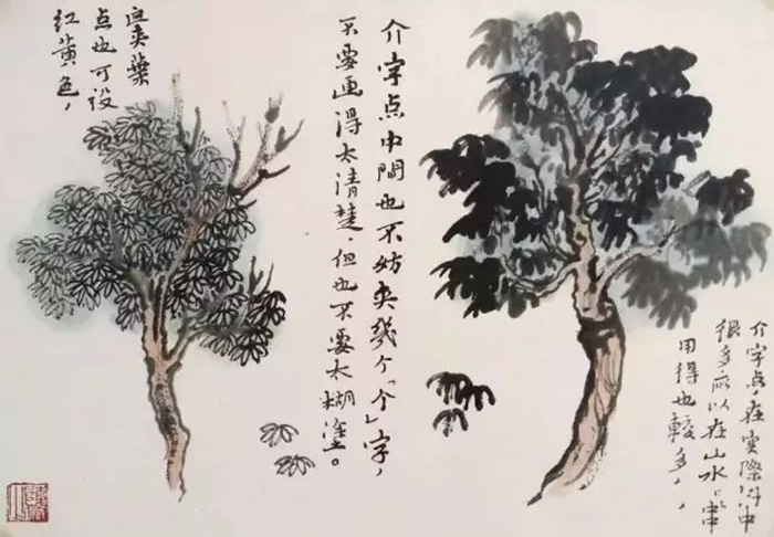 陸儼少課徒稿之樹法