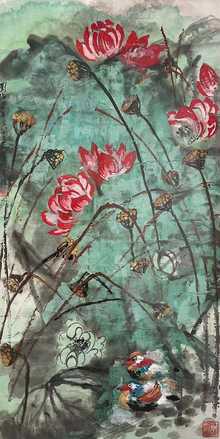 第五屆中國潑彩畫雙年展揭幕