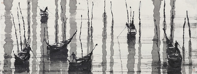 第五屆中國潑彩畫雙年展揭幕