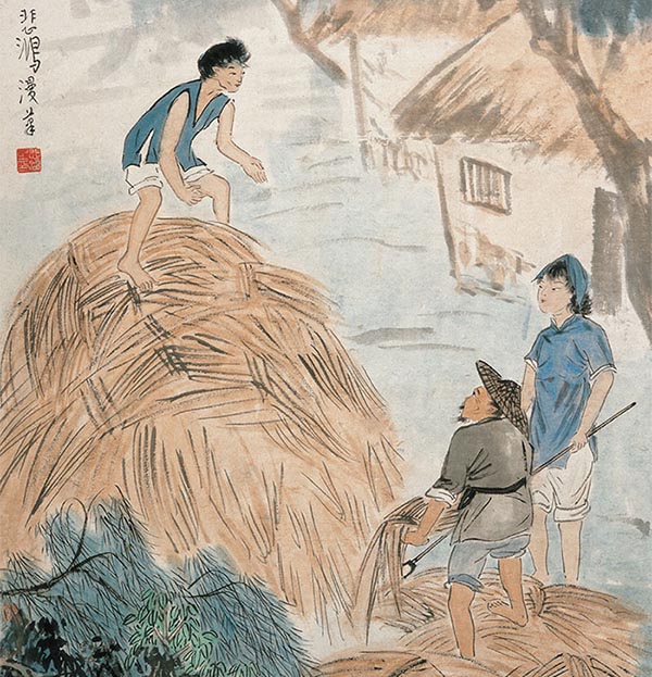 徐悲鴻農獲1949年初夏