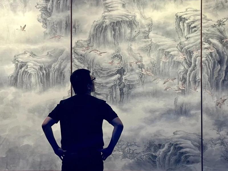 聽龍吟 訪雪君 游玉山 觀雁陣:任重水墨丹青藝術展