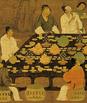 儒林華國古今同 吟詠飛毫醒醉中：宋徽宗《文會圖》