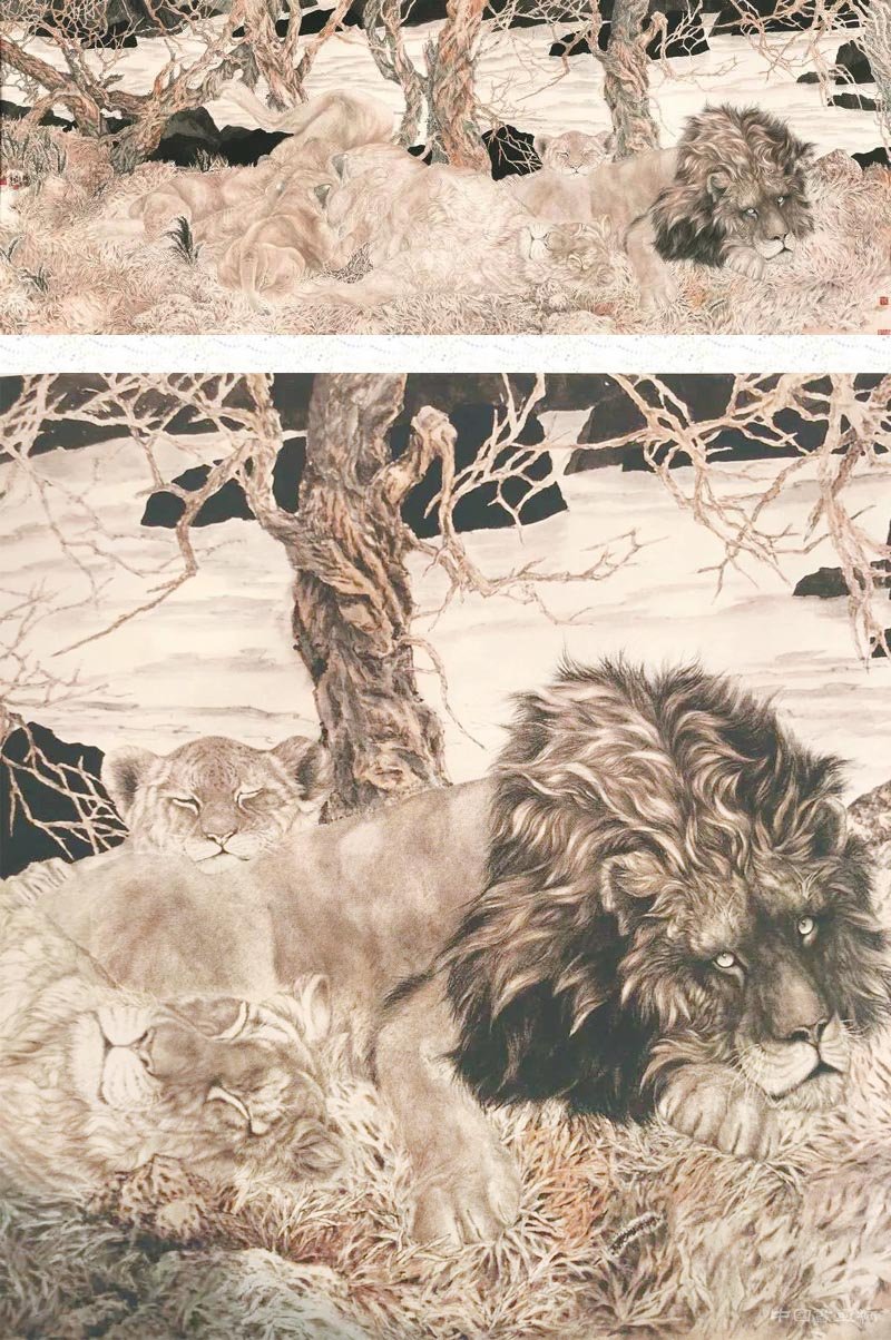 《工筆獅虎系列》